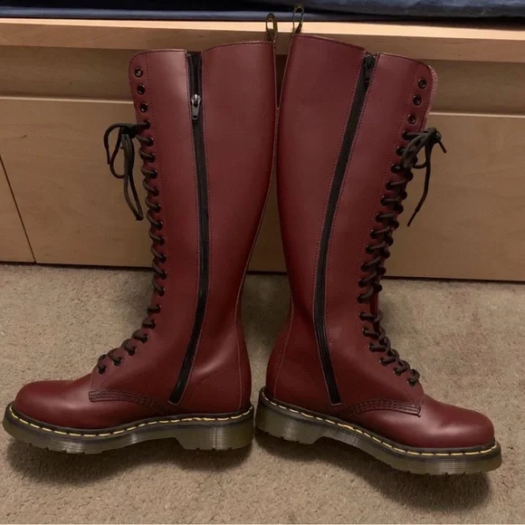 Dr. Martens Cherry Red Lace-Up Boots - Picture 3 of 3
